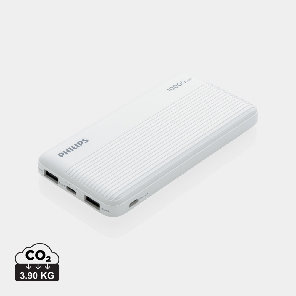 Logo trade corporate gifts image of: Philips 10.000 mAh slim powerbank